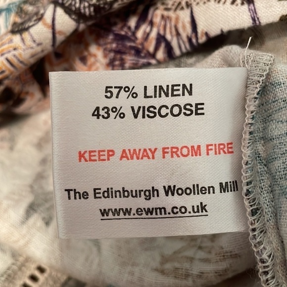 Linen Blend Sleeveless Isle Collection by Edinburgh Woollen Mill Size 18 - Picture 6 of 7